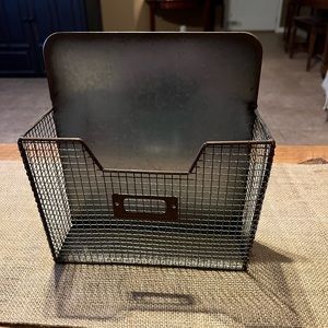 Galvanized metal baskets (I used to sort mail) SET OF 3!